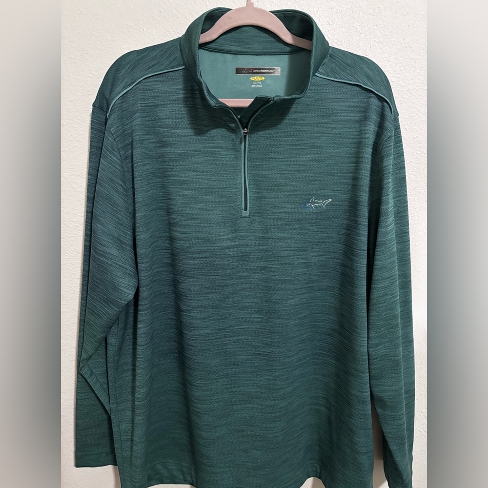 Greg Norman tall men’s 3/4 zip pullover performance top